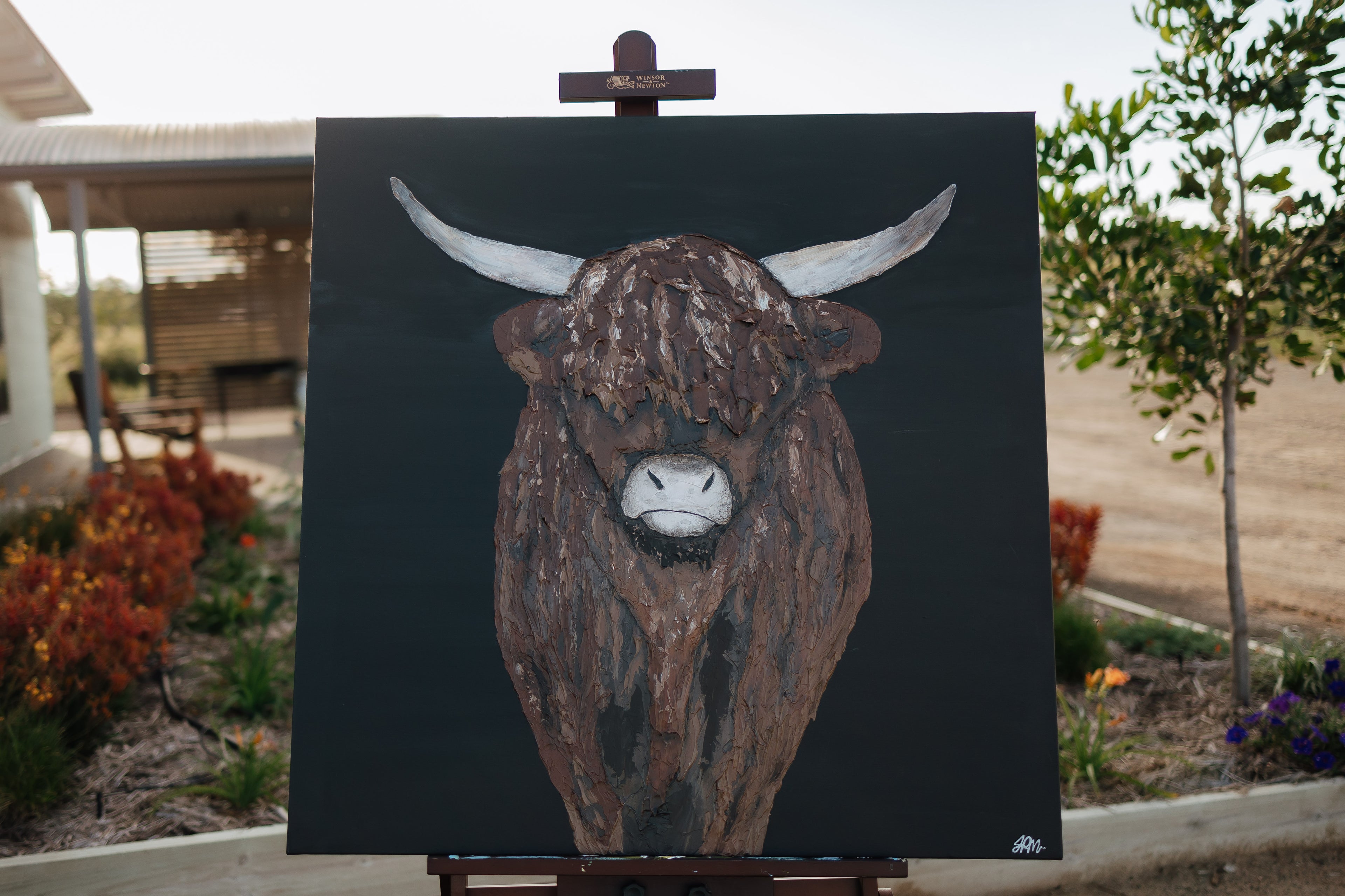 Hamish artwork - Scottish longhorn cow